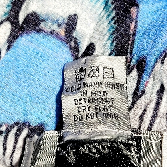 90s VTG Art to Wear Cheetah Crochet Floral Flowy Layered Blouse Cardigan XL - Picture 7 of 9